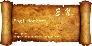 Engi Norbert névjegykártya